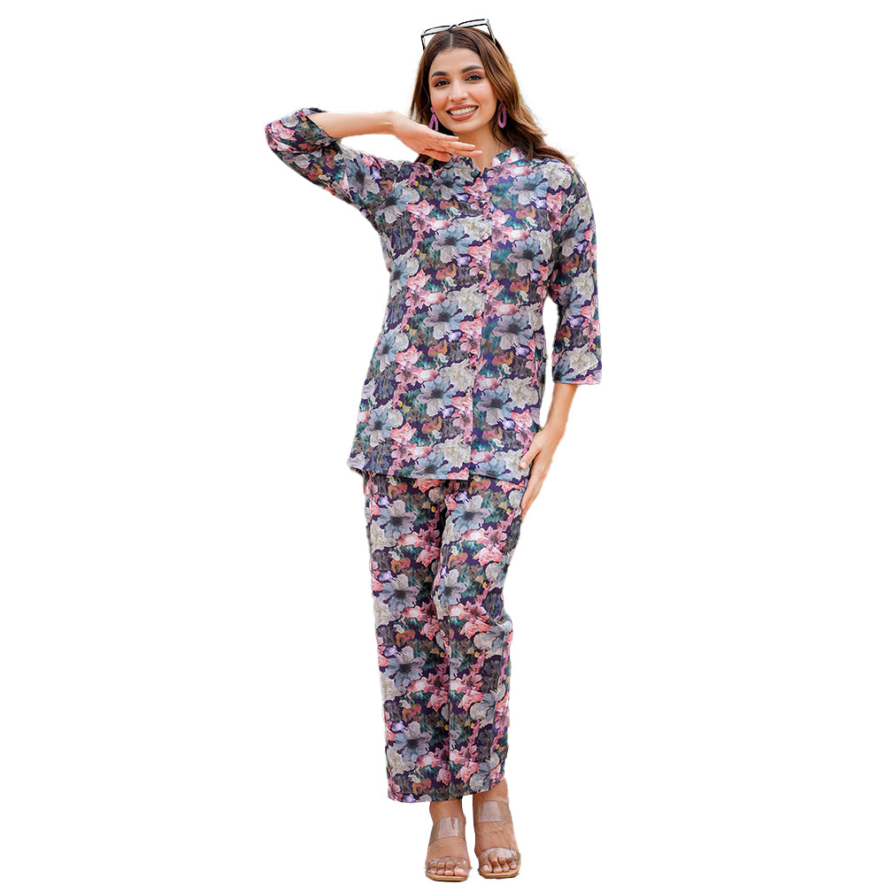 Women's Trendy Straight Top and Pant Set |Self Designed Ethnic Co Ord Set |Printed Co-Ord Set for Women