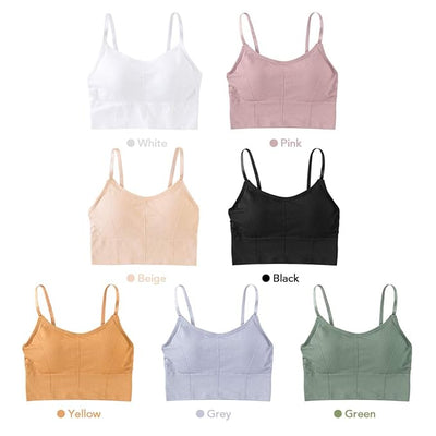 Women's Solid Nylon Lightweight and Comfortable Bra[pk-4]