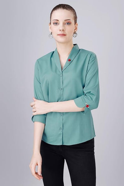 Women's Shirt for Casual Wear 3/4 Sleeve Regular Fit [pk-2]