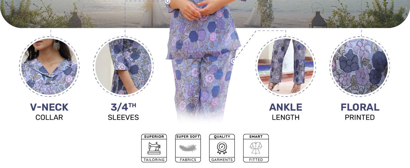 Women's Trendy Straight Top and Pant Set Self Designed Ethnic Co Ord Set Printed Co-Ord Set for Women