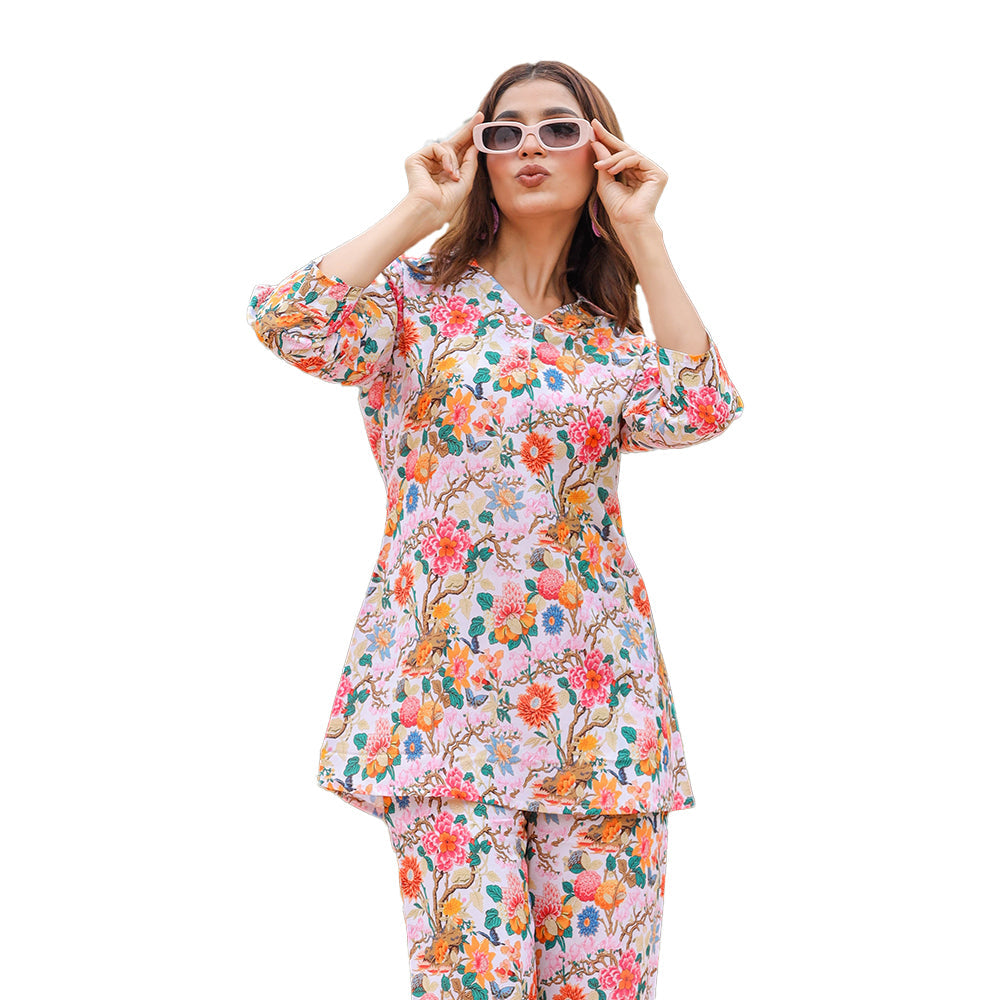 Women's Trendy Straight Top and Pant Set |Self Designed Ethnic Co Ord Set |Printed Co-Ord Set for Women