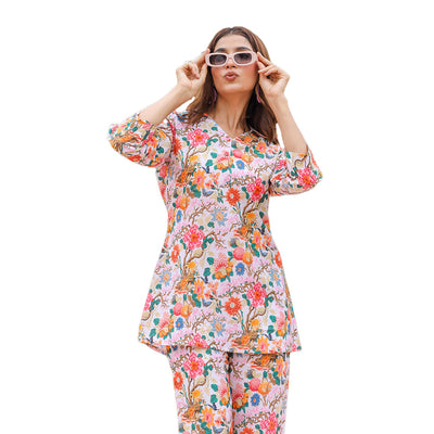 Women's Trendy Straight Top and Pant Set |Self Designed Ethnic Co Ord Set |Printed Co-Ord Set for Women