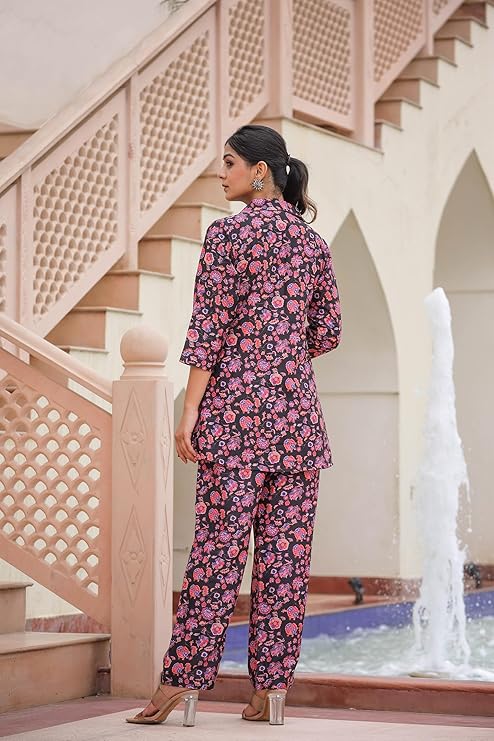 Women's Trendy Straight Top and Pant Set |Self Designed Ethnic Co Ord Set |Printed Co-Ord Set for Women