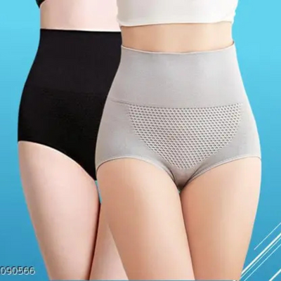 Women's Seamless High Waist Tummy Control/Tummy Tucker Panty, Free Size[pk-2]