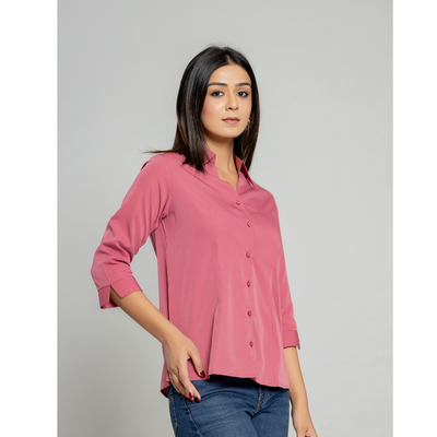 Formal pink  Women Office Shirts Relaxed Fit Trendy Shirts for ladies