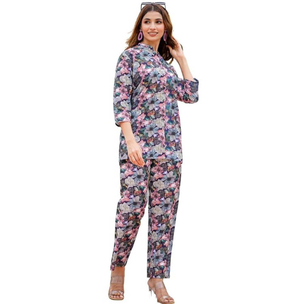 Women's Trendy Straight Top and Pant Set |Self Designed Ethnic Co Ord Set |Printed Co-Ord Set for Women