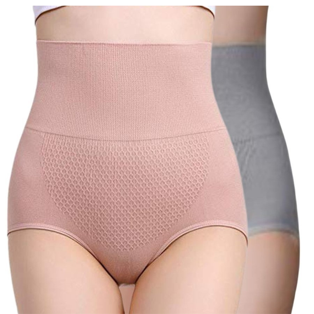 Women's Seamless High Waist Tummy Control/Tummy Tucker Panty, Free Size [pk-2]