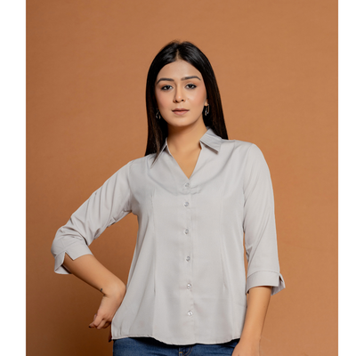 Formal white Women Office Shirts Relaxed Fit Trendy Shirts for ladies