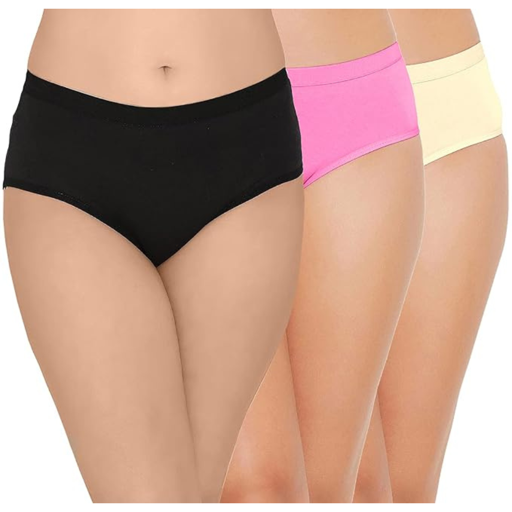 Women Cotton Panties Smooth Stretch Hipster Panty for Women [pk-3]  multicolor