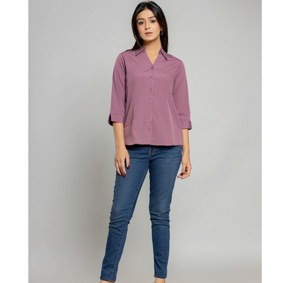 Formal Blush pink  Women Office Shirts Relaxed Fit Trendy Shirts for ladies