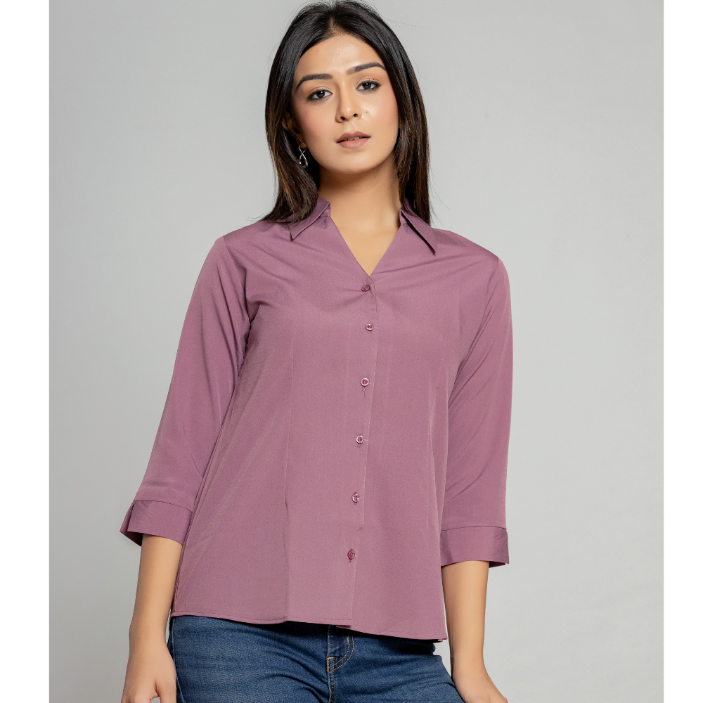 Formal Blush pink  Women Office Shirts Relaxed Fit Trendy Shirts for ladies