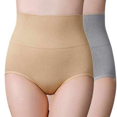 Women's Seamless High Waist Tummy Control/Tummy Tucker Panty, Free Size [pk-2]