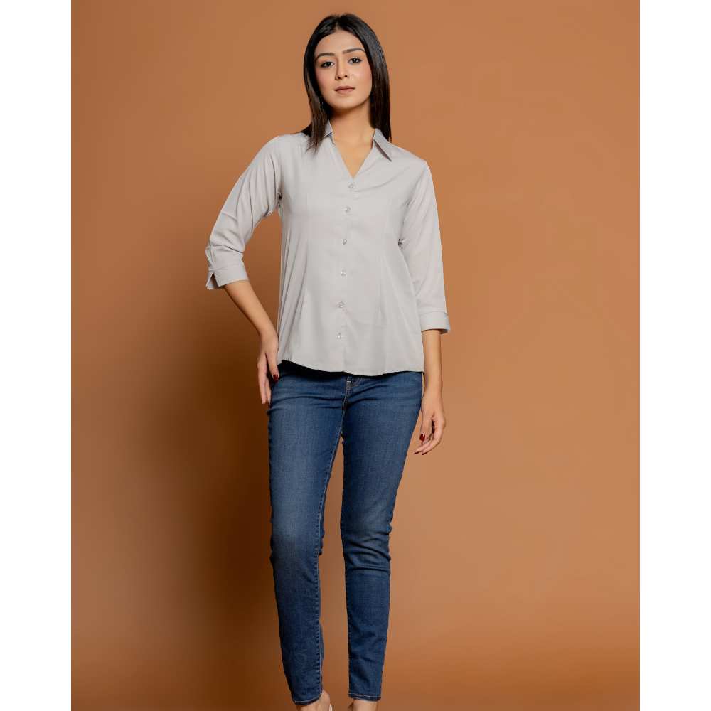 Formal white Women Office Shirts Relaxed Fit Trendy Shirts for ladies