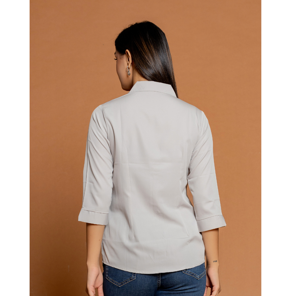 Formal white Women Office Shirts Relaxed Fit Trendy Shirts for ladies