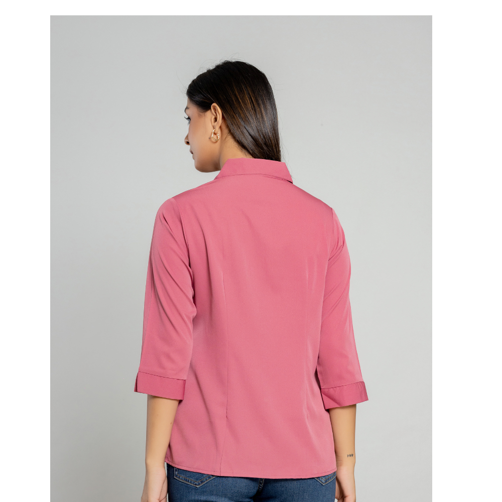 Formal pink  Women Office Shirts Relaxed Fit Trendy Shirts for ladies