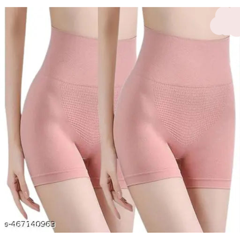 Women's Seamless High Waist Tummy Control/Tummy Tucker Panty, Free Size [pk-2]