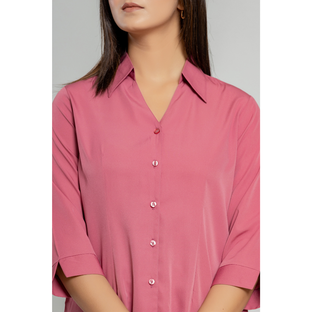 Formal pink  Women Office Shirts Relaxed Fit Trendy Shirts for ladies