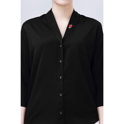 Women's Shirt for Casual Wear | Shawl Collar | 3/4 Sleeve | Regular Fit | Button Closure | Shirt Crafted with Comfort Fit for Everyday Wear Option