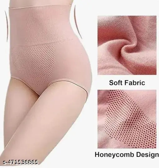 Women's Seamless High Waist Tummy Control/Tummy Tucker Panty, Free Size[pk-4]