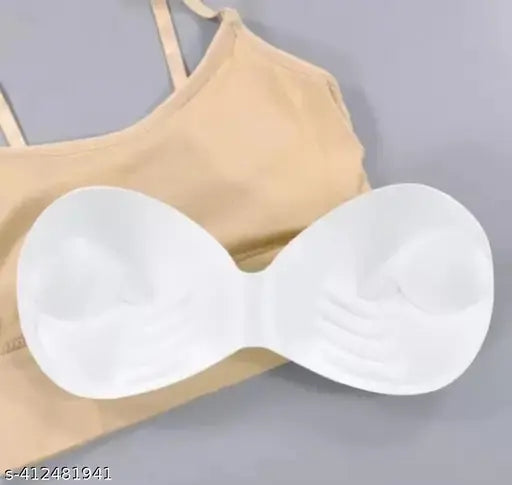 Women's Solid Nylon Lightweight and Comfortable Bra[pk-3]