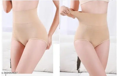 Women's Seamless High Waist Tummy Control/Tummy Tucker Panty, Free Size [pk-2]