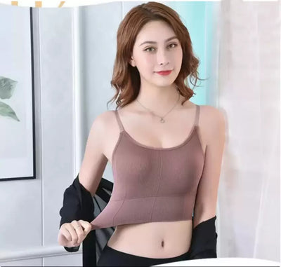 Women's Solid Nylon Lightweight and Comfortable Bra[pk-2]