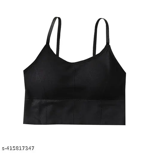 Women's Solid Nylon Lightweight and Comfortable Bra[pk-6]